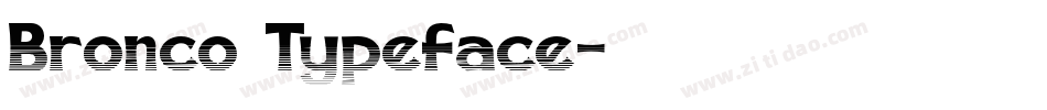 Bronco Typeface字体转换